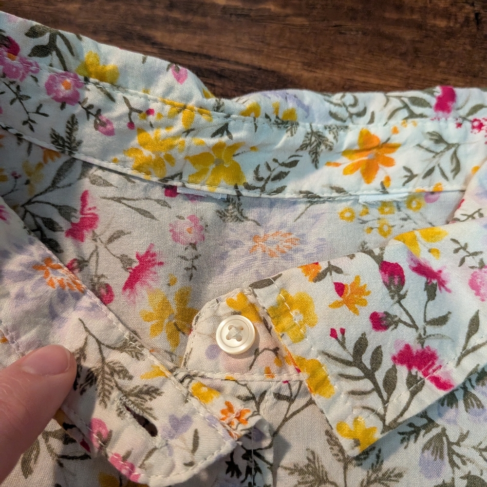 Old Navy Women's Floral Cropped Button-Down Shirt (XXL) - Picture 8 of 12